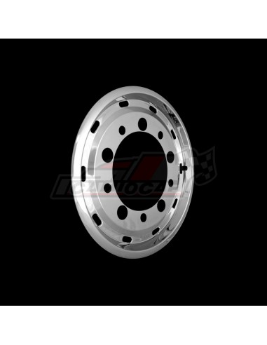 Juego de Tapacubos Delanteros Planos de 22,5" en Acero Inoxidable para Camión