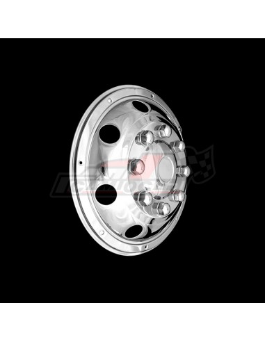 Juego de Tapacubos Delanteros de 19,5" en Acero Inoxidable para Camión
