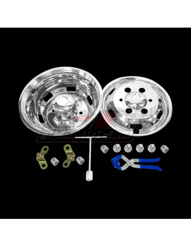 Kit de Tapacubos de 16" en Acero Inoxidable para Iveco Daily