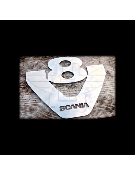 Embellecedor V8 logo de 12 cm | Universal