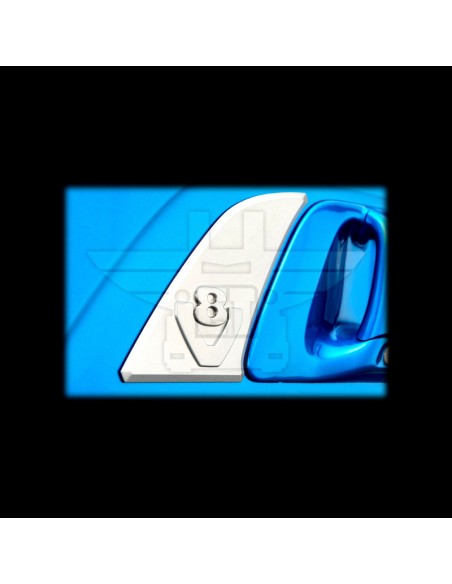 Embellecedor manetas puertas con “Logo V8” (x2) | SCANIA 1998/2016