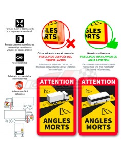 Adhesivo Ángulos Muertos Camión - Seguridad para Vehículos Industriales 2