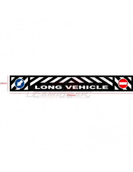 Faldón trasero LONG VEHICLE Letras blancas señalización