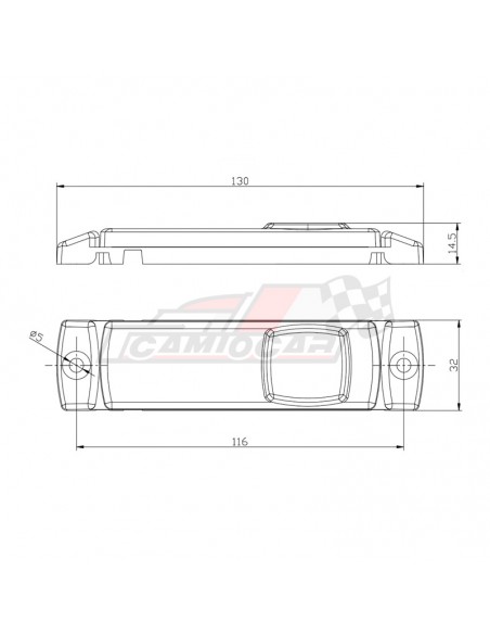 Piloto LED Posicionamiento Trasero Rojo Fristom FRS018CLEDQS075