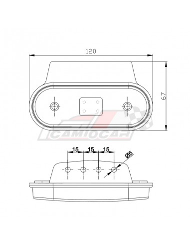 Piloto LED Posicionamiento Delantero Blanco Fristom
