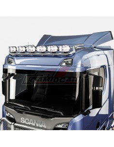 Barra corta doblada superior portafaros inoxidable | SCANIA S, New R, P, G